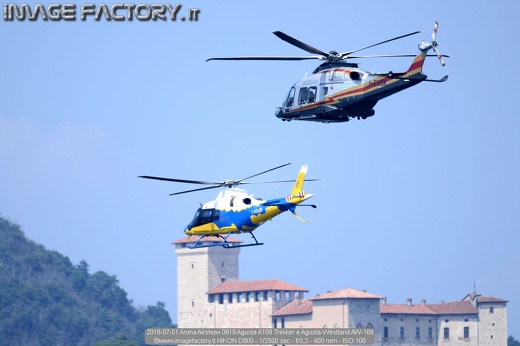 2018-07-01 Arona Airshow 0919 Agusta A109 Trekker e Agusta-Westland AW-169